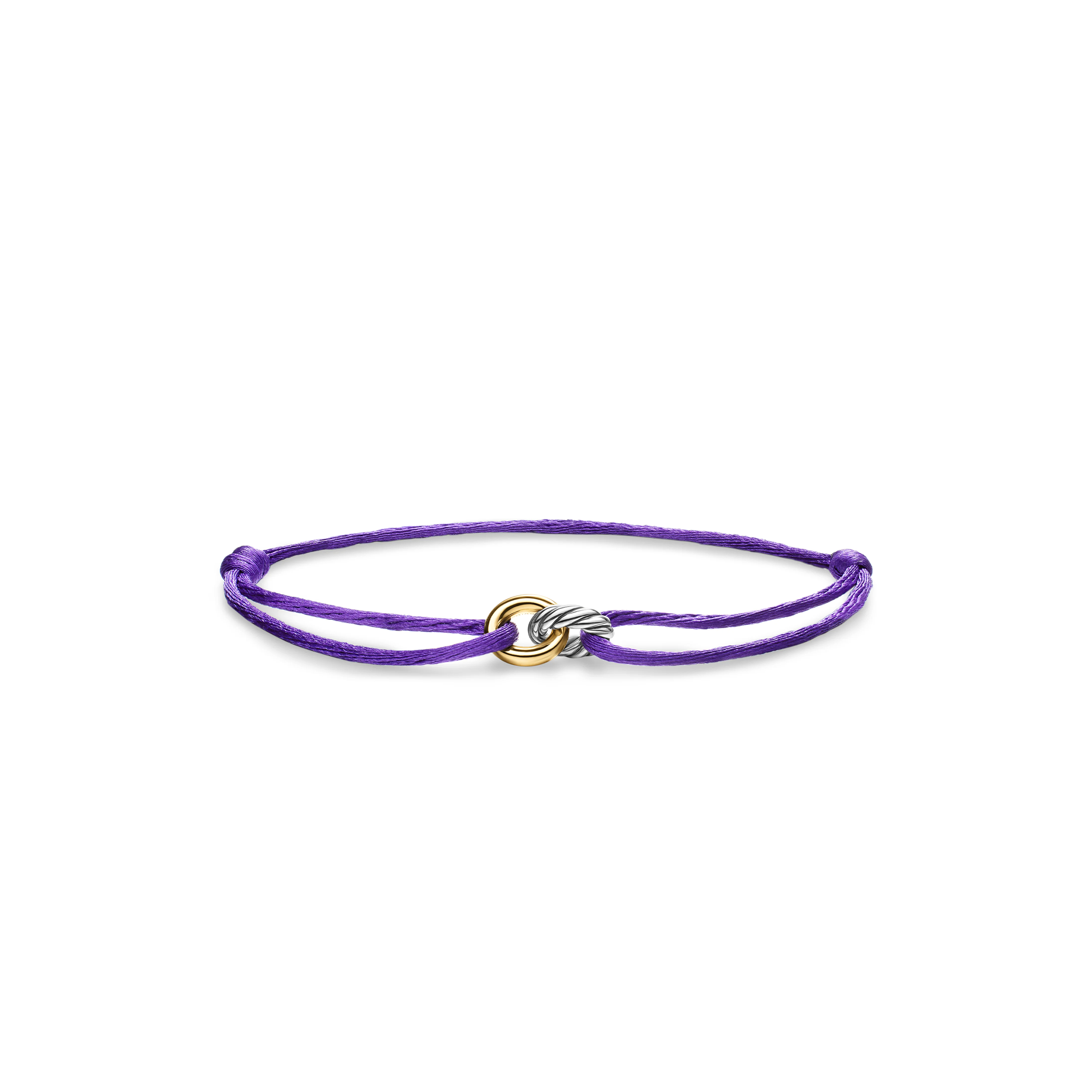 DAVID YURMAN SCULPTED CABLE LINKED CORD BRACELET B18445 S4PUR